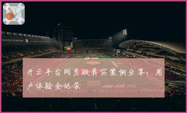 开云平台网页版真实案例分享,用户体验全记录